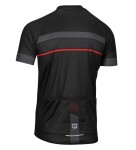 Pánský cyklistický dres DREAM 3.0, černá/červená, velikost XXL (elastický materiál SuperDryntex, přední dlouhý zip)