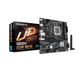 GIGABYTE MB Sc LGA1700 H610M D3W WIFI6, Intel H610, 2xDDR5, 1xHDMI, 1xDP, Wifi, mATX EDF_1706340