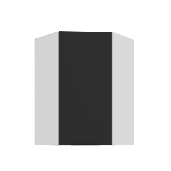 Horní rohová skříňka Aria 60x60 GN-90 1F (45°) Barva korpusu: Bílá, Barva dvířek: BL - Black AFM