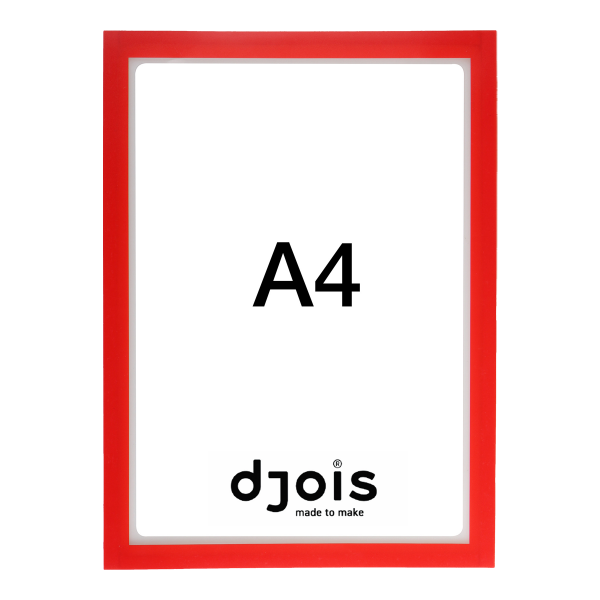 Djois otevřený rámeček - Magneto PRO, A4, PVC, červený, 10 ks