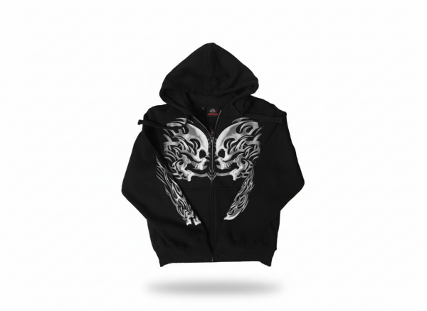 Brixton Pánská Mikina Lebka VS Skulls Černá Velikost: