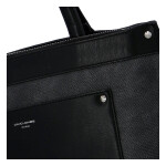 Velká a prostorná dámská koženková taška Nathalie, černá