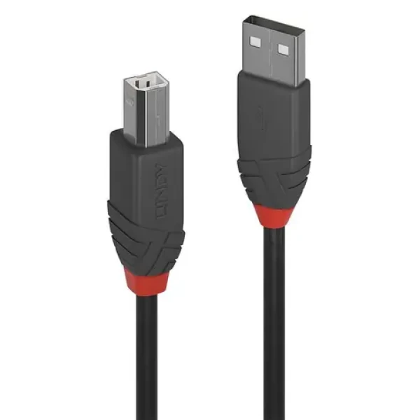 Lindy Anthra Line USB-A - USB-B 5 m černá / Kabel / USB 2.0 / M/M (36675)