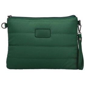 Stylová dámská textilní crossbody kabelka Biserka, tmavě zelená