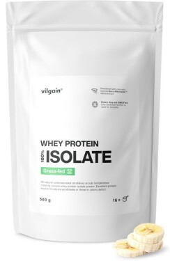 Vilgain Grass-Fed Whey Protein Isolate banánový milkshake 500