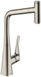 HANSGROHE - M71 Dřezová baterie M7115-H320 s výsuvnou sprškou, sBOX, vzhled nerezu 73803800