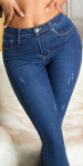 Sexy džíny s vysokým pasem Push-Up Skinny Jeans "Used Look" denimblue 44