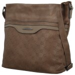 Módní dámská koženková crossbody kabelka Blandina, tmavě hnědá