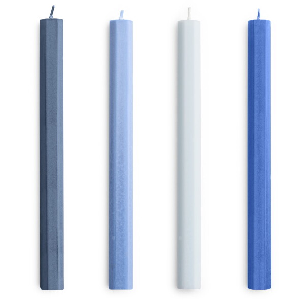 HAY Svíčky Hexagon Candle set 4ks, blues