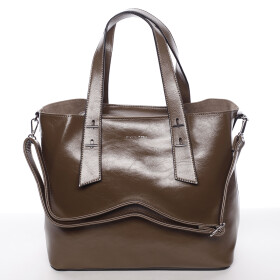 Elegantní dámská kabelka do ruky Paula, tmavě béžová