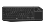 C-TECH WLTK-02 černá / Bezdrátová klávesnice s touchpadem / Bluetooth 5.0 / 2.4 GHz / USB-C (WLTK-02)