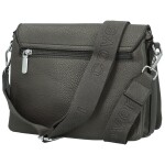 Trendy dámská koženková crossbody kabelka Coveri Longina, tmavě šedá