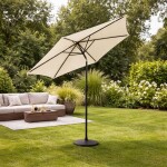 Zahradní slunečník 270 cm s naklápěním béžová