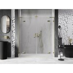 MEXEN/S - Lunar L Duo sprchové dveře křídlové 180, transparent, zlatá 834DL-180-000-50-00