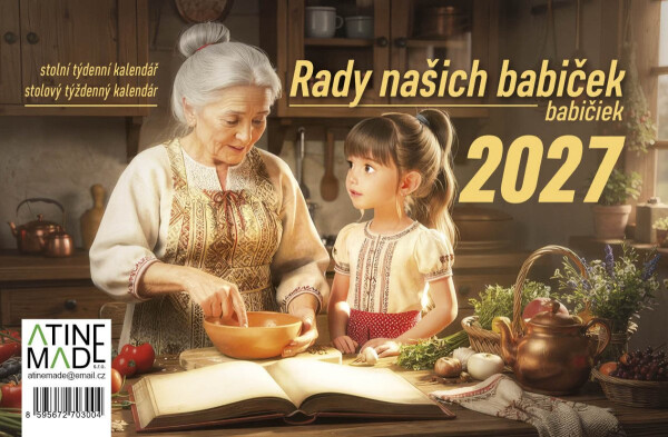 Kalendář 2027 Rady našich babiček, stolní, týdenní, 14 x 21,4 cm