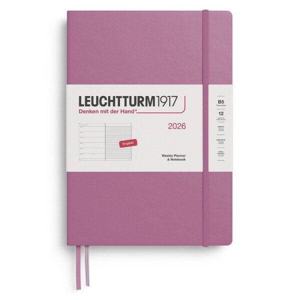 Weekly Planner & Notebook 2026 Composition (B5) Dusty Rose