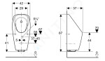 GEBERIT - Pisoáry Pisoár Tamina, pro integrované ovládání, napájení z generátoru, bílý 116.144.00.1