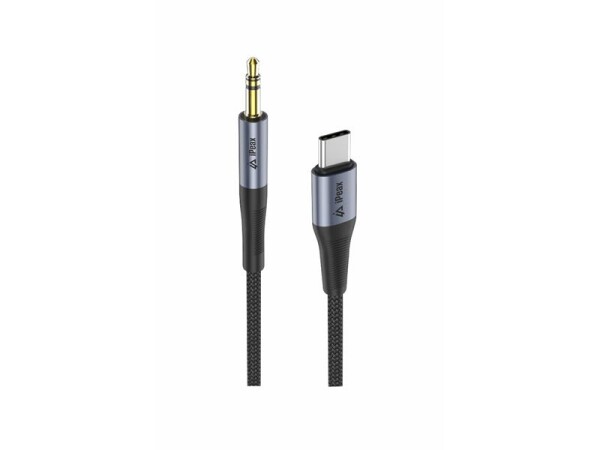 Adaptér iPEAX 90010139 USB-C / JACK 3,5mm (pro poslech hudby) Black
