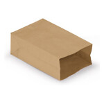 250 x Papírové sáčky 250x400x150 mm, 100% recyklované, s bočními sklady, hnědé