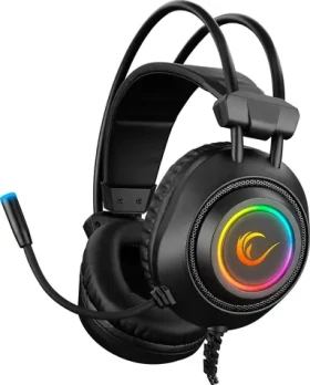 Rampage RM-K19 černá / Herní sluchátka / mikrofon / RGB / USB (RM-K19)