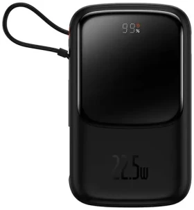 Baseus Qpow PRO 10000mAh 22.5W s kabelem USB-C černá / Powerbanka / USB-C / USB-A / Lightning (PPQD060101)