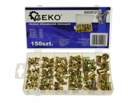 GEKO Sada ocelových nýtovacích matic 150 ks (G02912)