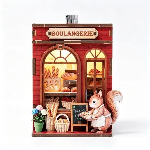 2KIDS TOYS 3D dřevěná skládačka Magnet Veverčina pekárna