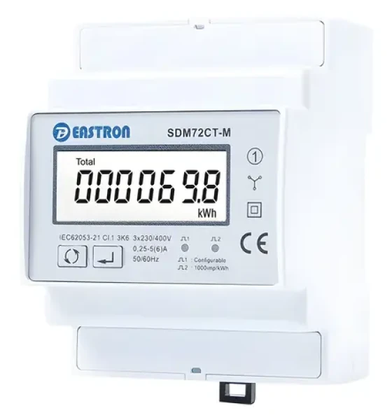 Eastron SDM72CT-M / Elektroměr / Třífázový / RS485 Modbus / Pulsní výstup / Obousměrné měření (SDM72CT-M)