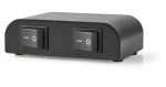 Nedis Přepínač reproduktorů černý / 2 kanály / Impedance 4-16 ? / Max. 150 W / Hliník (ASWI2612BK)