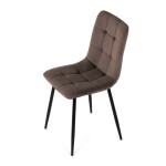 Jídelní židle, hnědá, sametová látka, CT-281 BR4