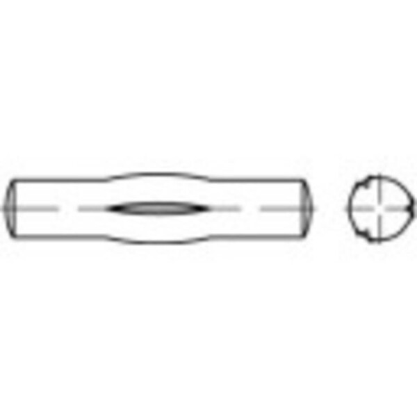 TOOLCRAFT 136461 částečně rýhovaný válcový kolík (Ø x d) 5 mm x 36 mm ocel 100 ks