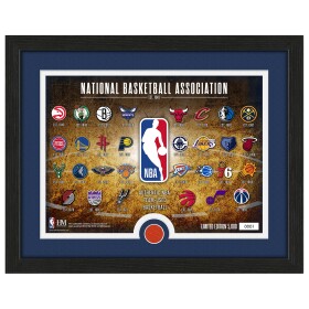 Obraz NBA NBA Highland Mint Logos & Team-Used Basketball