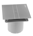 CATA - E-100 GSTH koupelnový ventilátor axiální s automatem,4W/8W,potrubí 100,stříbr 00900600