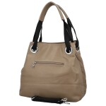 Trendy dámská koženková kabelka do ruky Einari, béžová