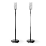 Nedis Montáž reproduktoru černá / Kompatibilní s: Univerzální / Podlahový / 4.5 kg / Výškově nastavitelný / ABS / Ocel (SPMT2750BK)