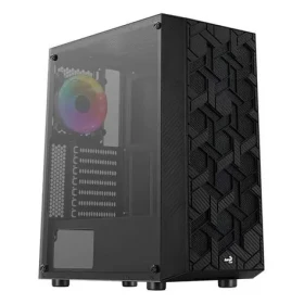 AeroCool Hive v3 černá / PC skříň / Midi Tower / ATX / mATX / Mini-ITX / 1x 120 mm FRGB / tvrzené sklo / bez zdroje (ACCM-PV27013.11)
