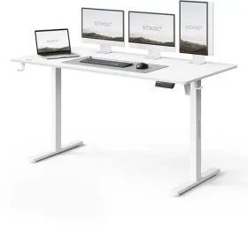 SENSE7 NOJO LIGHT Pracovní stůl bílá / elektricky nastavitelná výška / 140 x 70cm / nosnost 70kg (5902659847973)