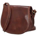 Malá dámská kožená crossbody Lorentii, hnědá
