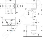 DURAVIT - Starck 3 WC kombi mísa, Vario odpad, bílá 0128090064