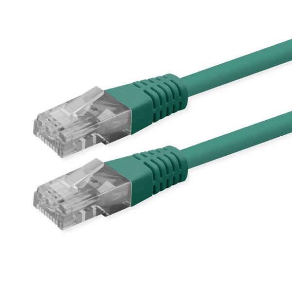 Roline 21.51.1563 RJ45 síťové kabely, propojovací kabely CAT 6 U/UTP 5.00 m zelená nestíněný 1 ks