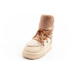 D.Franklin sněhule dámské zimní módní kožešinové zateplené hnědé béžové vysoké dámské 38