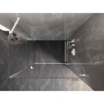 MEXEN/S - Lunar-B sprchový kout dveře křídlové pravá 100 x 90, transparent, bílá 832-100-090-20-00-P