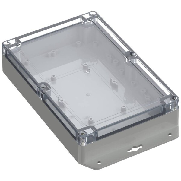 TRU COMPONENTS TC-10860984 Přírubové pouzdro 209.70 x 139.80 x 45.10 polykarbonát světle šedá 1 ks