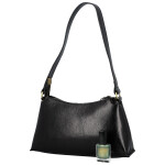 Módní dámská kožená kabelka na rameno Delami Vera Pelle Nemia, černá