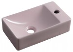 SAPHO - MARGITHA keramické umývátko 38x22cm, otvor pro baterii vpravo, růžová MGT38222