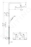 IDEAL STANDARD - CeraTherm Sprchový set T25 s termostatem, 200 mm, 1 proud, černá A7546XG