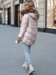 Dámská zimní bunda s kapucí TY4441 béžová - FashionStreet M