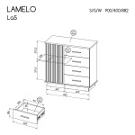 Komoda Lamelo LA5
