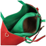 Módní koženkový set kabelek Maricela, červený