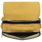 Trendy dámská koženková crossbody kabelka Badamia, žlutá